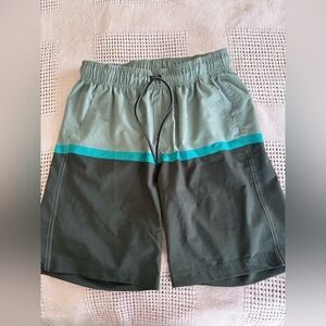 George Men's Elastic Waist Shorts in Light Gray and Stripes